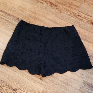 Elegant Black Lace Women's Shorts